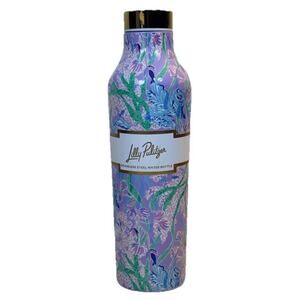 Lilly Pulitzer Seacret Escape Stainless Steel Water Bottle 20oz Purple Floral